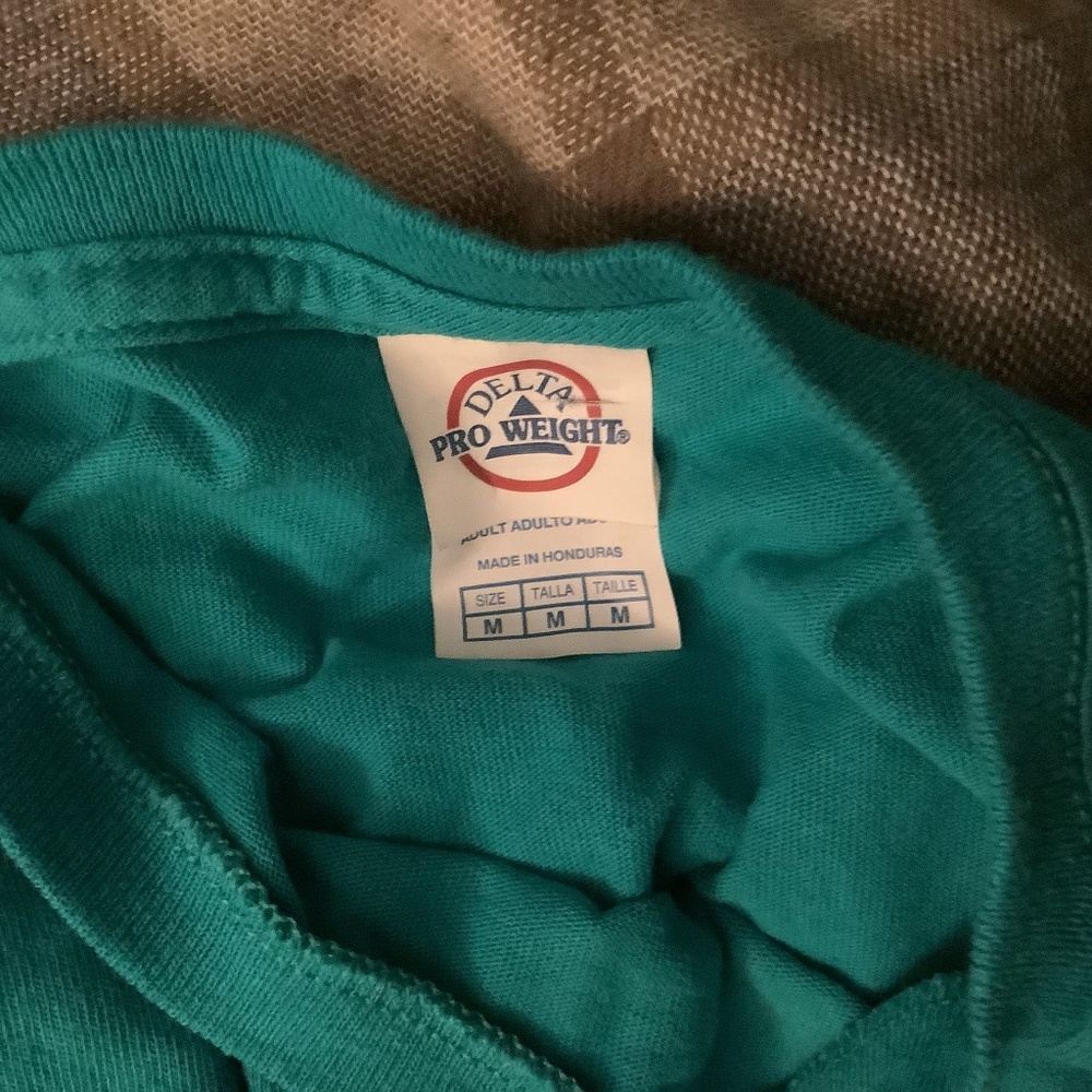 Turquoise Text “I PEE IN THE LAKE”